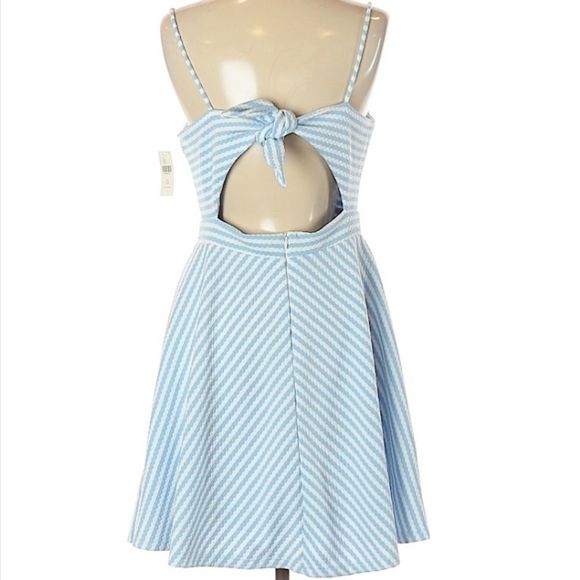 NWT $199 Anthro | Hutch | Molly | Textured Lined Striped Dress w Pockets - Picture 4 of 6